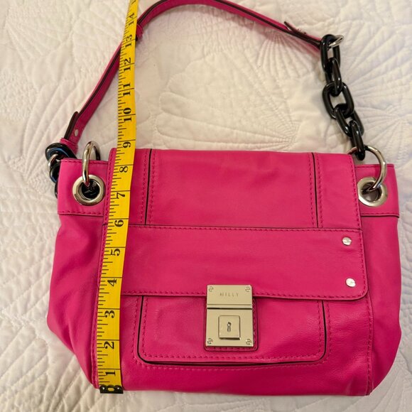 Milly Pink Leather Turnlock Shoulder Bag - Picture 11 of 16